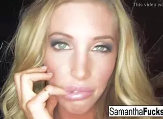 Samantha, why tease with your big tits?