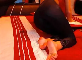 Petite brunette dances sensually in spandex leggings on webcam, feeling excited and private