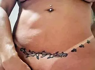 milf plays with ball dildo in naked pussy