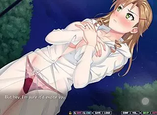 Horny ex-classmate trophy wife gets fucked at night in hentai anime!