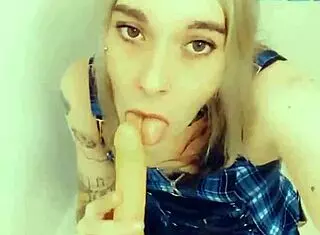 beautiful trans woman in stockings and lingerie