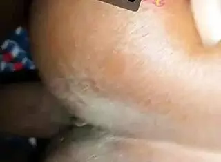 amateur MILF takes HUGE BLACK COCK in DOGGIE STYLE anal