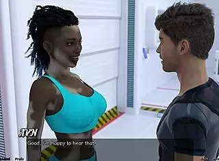 Helping Zara with huge tits in stranded space hentai