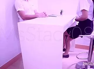 Does this secretary fuck her boss to keep her job?