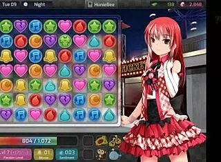 Uncensored huniepop game scenes with babe and milf