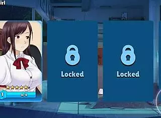 Gamer girls trying to pass in anime hentai cartoon game