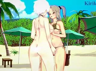 Imu and Miyabi in intense lesbian and futanari action