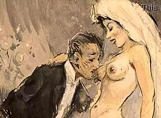 Detailed vintage erotic illustration