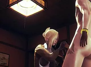 Annie Leonhart Cosplay Handjob and Blowjob in Japanese Anime