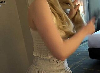 I fucked Melody Marks hard in hotel with banana cum mess