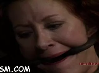 Gagged girl gets punished with painful toys in garage 😈