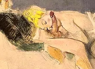 Detailed vintage erotic illustration