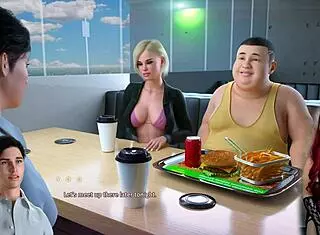 Apocalust 5 - Milf Flashes See-Through Skirt and Big Tits in Upskirt Scene