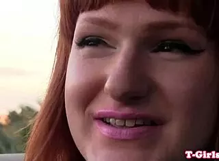 Gorgeous Twosome in Transsexual Scene with Toys