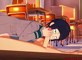 Boku No Hero Hentai: Jiro Kyoka's Blowjob and Boobjob Scene