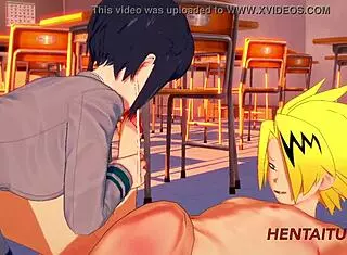 Boku No Hero Hentai: Jiro Kyoka's Blowjob and Boobjob Scene