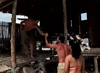 Zafira and Monaliza endure ass fucking in sweaty Amazon