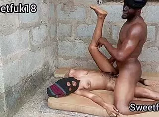 Monster cock makes wet pussy squirt outdoors!