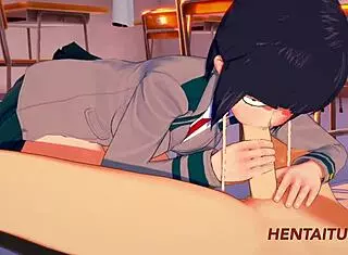 Boku No Hero Hentai: Jiro Kyoka's Blowjob and Boobjob Scene