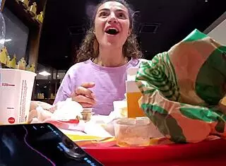 excited by step-brother's public lovense play