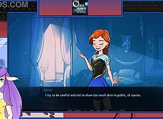 Princess gets naughty in hentai anime cartoon style