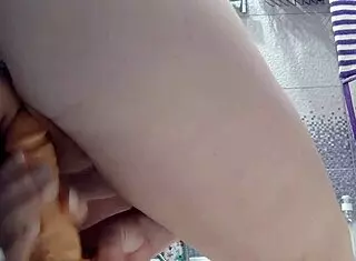 Butt Plug And Milf Play In The Shower