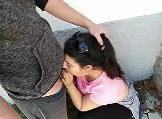 Public compilation of amateur blowjobs outdoors
