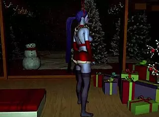 widowmaker sexy assassin dancing on christmas with big tits
