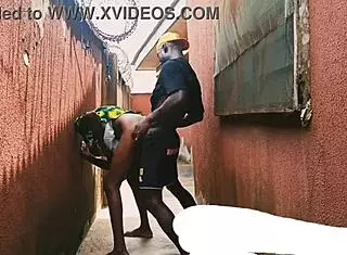 Hide and seek with neighbor's daughter leads to licking, kissing, and outdoor sex.