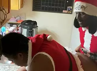 He fucked my pussy in kitchen on Christmas