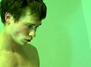 Innocent petite swallows in threesome!