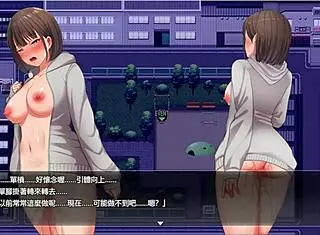 hentai girl exposed and bound in park