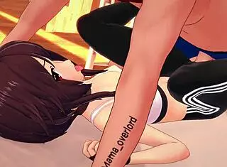 Megumin in sportswear for adult hentai fun.