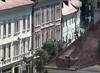Top view of sibiu romania