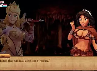 princess quest demo with redhead anime character