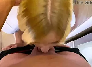 guy surprises stepsister in toilet for deep suck