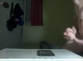 Jerking hard for Cassidyboo leads to cum on face