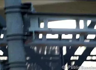 Cute teen 18+ Alexis Crystal in public street orgy with banging and blowjob