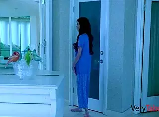 The hot brunette stepdaughter fucks her parents