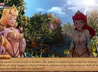 princess quest demo with redhead anime character