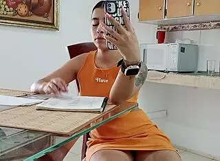 Horny Stepdaughter Masturbates Before Stepmother