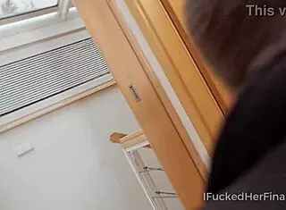 In reality, the landlord finally fucks the babe for payment