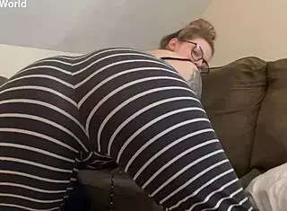 Emily Strips Leggings and Farts Close