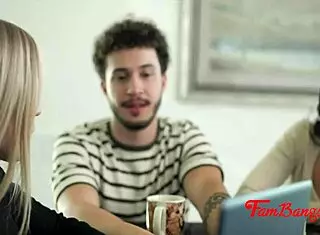 Stepmoms proud of her boys porn job with sarah taylor and scarlett alexis.