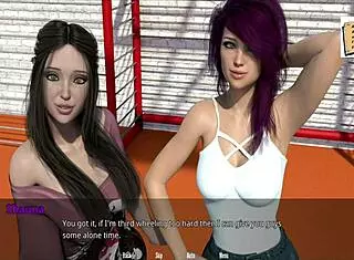 Wvm 4 plays basketball with Shauna in a casual homemade game