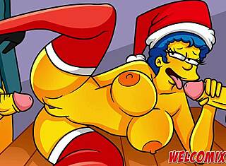 Божићни хентаи поклон са женом понуђеном просјацима у пародији Симпсоноваца