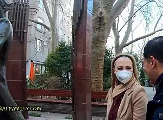 Big natural tits milf gives creampie cure to tourist cock in homemade scene