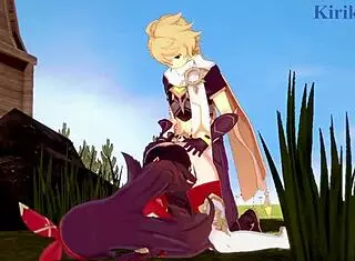 Amber And Fischl Amy And Aether Intense Sex - Genshin Impact Hentai