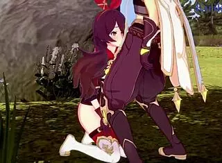 Amber And Fischl Amy And Aether Intense Sex - Genshin Impact Hentai