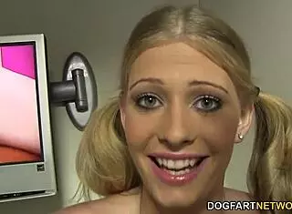 Allie James Deepthroats Black Cock - Gloryhole